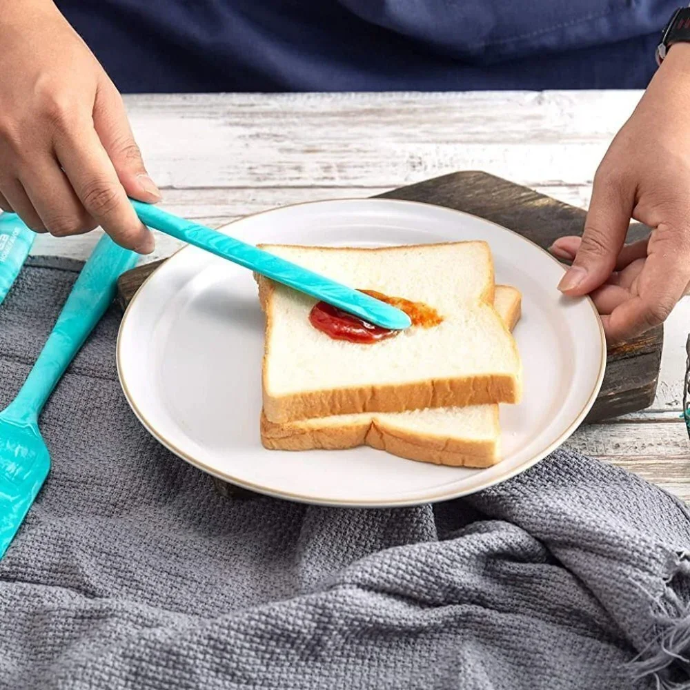 6 Piece Silicone Spatula  Heat-Resistant Non-Stick for Cooking, (Marble Pattern)
